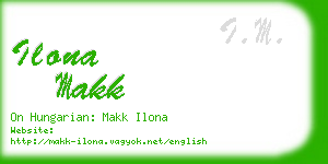 ilona makk business card